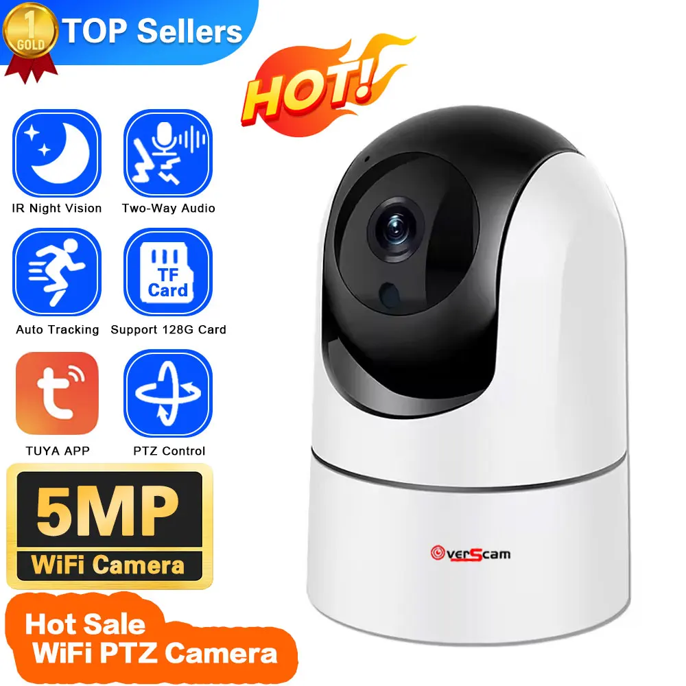 

Tuya Smart Life 5MP Webcam Smart Mini Audio AI Auto Tracking Indoor Baby Monitor Private Mode Security CCTV WiFi PTZ Home Camera