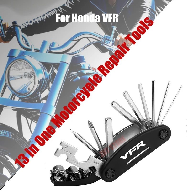

For Honda VFR 13 in 1 Bike Bicycle Multi Repair Tool Set Kit Hex Spoke Cycle Screwdriver Tool Wrench Mountain Cycle Tool Sets Bl