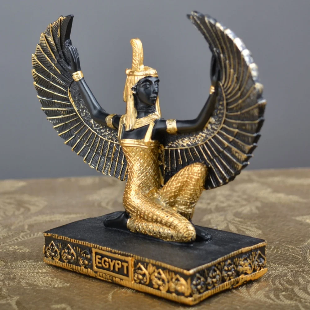 

Ancient Egypt Isis Statue Egyptian Magic Marriage Goddess Figurines Resin God Sculpture Crafts Collection Home Decorative Props