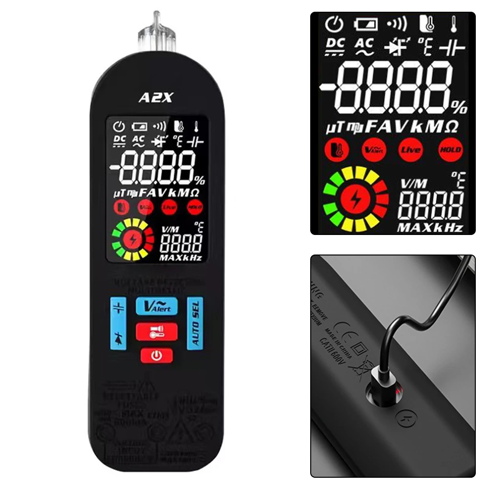 A2X Professional Digital Multimeter Smart Automatic Multitester Ammeter AC DC Current Hz Capacitor Ohm Electrician Tester Tools
A2X Professional Digital Multimeter Smart Automatic Multitester Ammeter AC DC Current Hz Capacitor Ohm Electrician Tester Tools