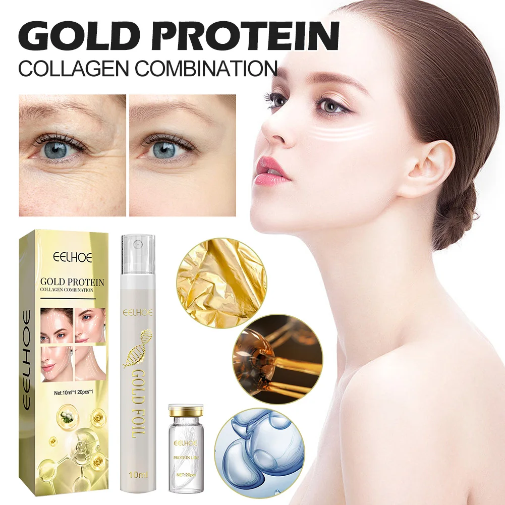 Protein Thread Lifting Set No Needle Collagen Line Gold Serum Kit For Facial Lifting Tightening Anti-Aging Wrinkles Removal Skin
Protein Thread Lifting Set No Needle Collagen Line Gold Serum Kit For Facial Lifting Tightening Anti-Aging Wrinkles Removal Skin