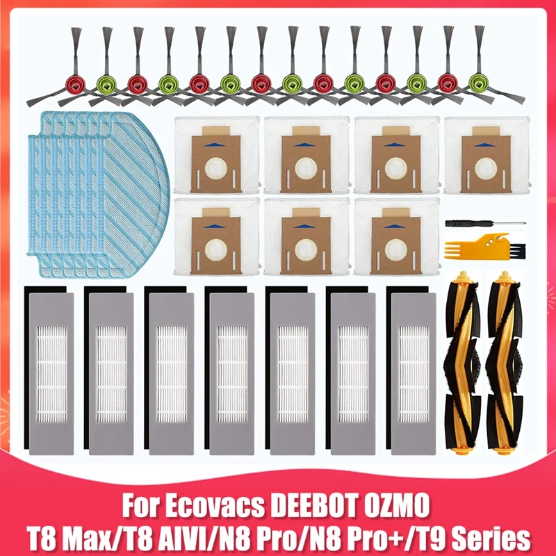 

Accessory Kit Replacement For Ecovacs DEEBOT OZMO T8 T9 Series T8 Max T8 AIVI N8 Pro N8 Pro+ Robot Vacuum Cleaner