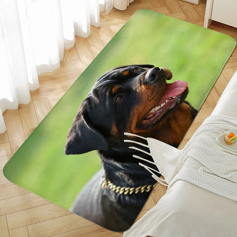 

Kitchen Carpet Rottweiler Bedroom Carpets for Living Room Rug Foot Mat Bathmat Floor Mats Front Entrance Carpet Funny Doormat