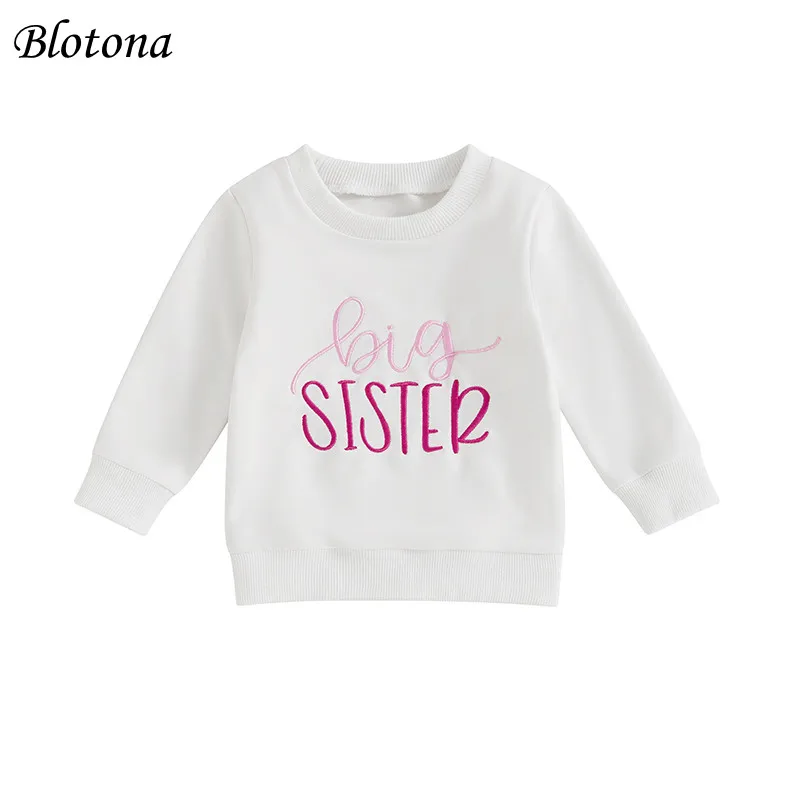 Blotona Little Girls Letter Embroidered Sweatshirt Autumn Long Sleeve Round Neck Casual Pullover Tops 1-5Y
Blotona Little Girls Letter Embroidered Sweatshirt Autumn Long Sleeve Round Neck Casual Pullover Tops 1-5Y