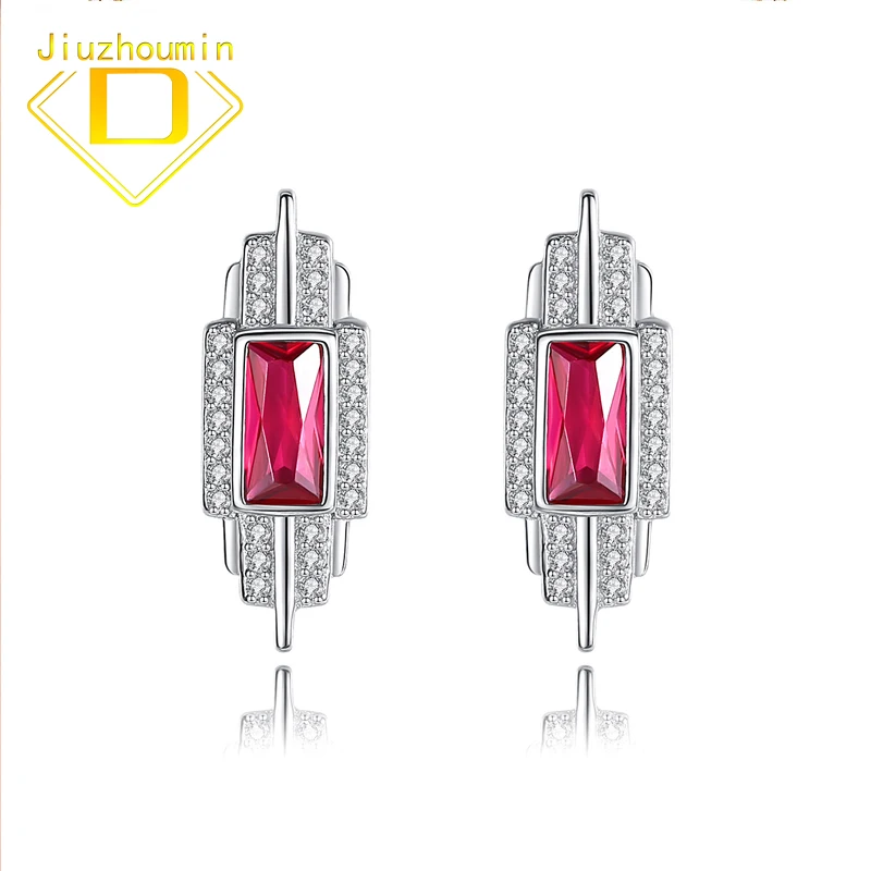 Luxury Earrings 925 Sterl Silver Stud Earrings for Women Artificial Colored Gemstone Jewelry Rectangular Eardrop Gift for Girls
Luxury Earrings 925 Sterl Silver Stud Earrings for Women Artificial Colored Gemstone Jewelry Rectangular Eardrop Gift for Girls