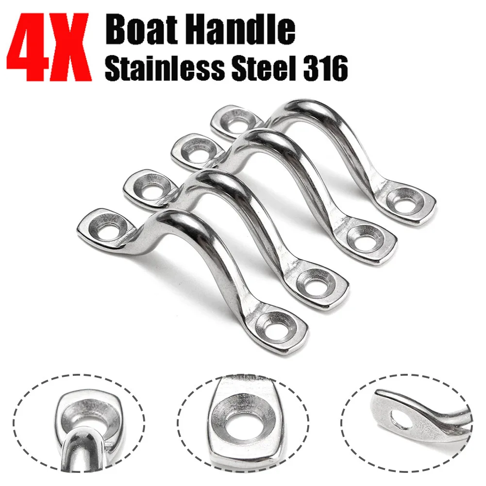 4 Pieces M5 Stainless Steel 316 Yacht Bow Pull U-shaped Saddle Small Handle Heavy Duty Wire Eye Straps (Pad Eyes)
4 Pieces M5 Stainless Steel 316 Yacht Bow Pull U-shaped Saddle Small Handle Heavy Duty Wire Eye Straps (Pad Eyes)