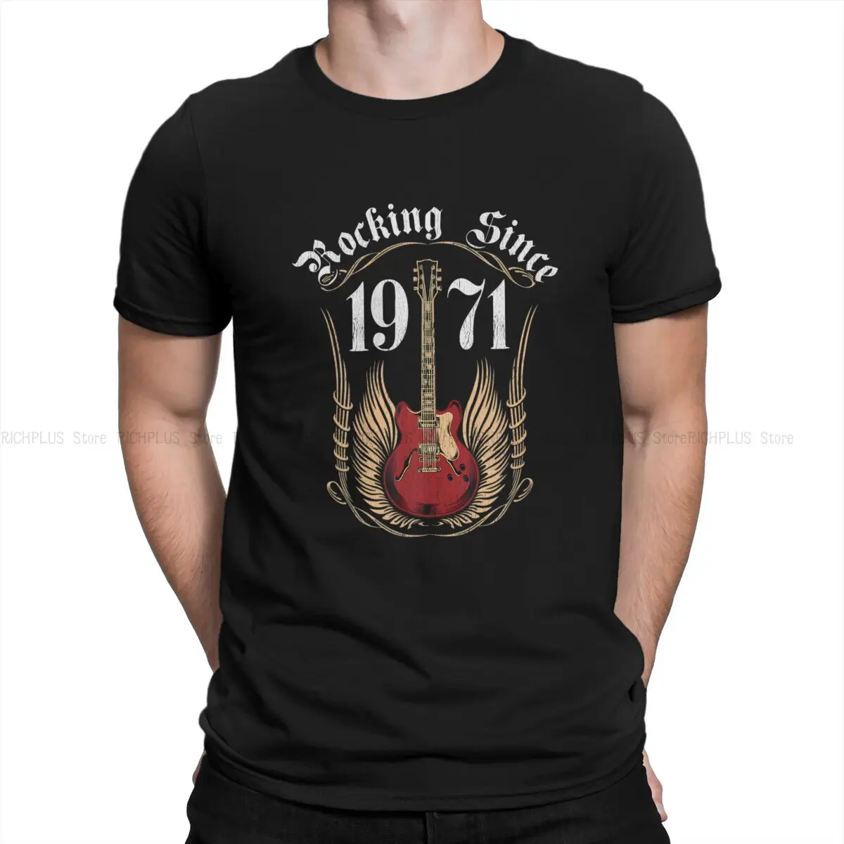 Guitar Rock TShirt Rocking Since 1971 Birthday Classic T Shirt Leisure Men Clothes New Design Trendy
Guitar Rock TShirt Rocking Since 1971 Birthday Classic T Shirt Leisure Men Clothes New Design Trendy