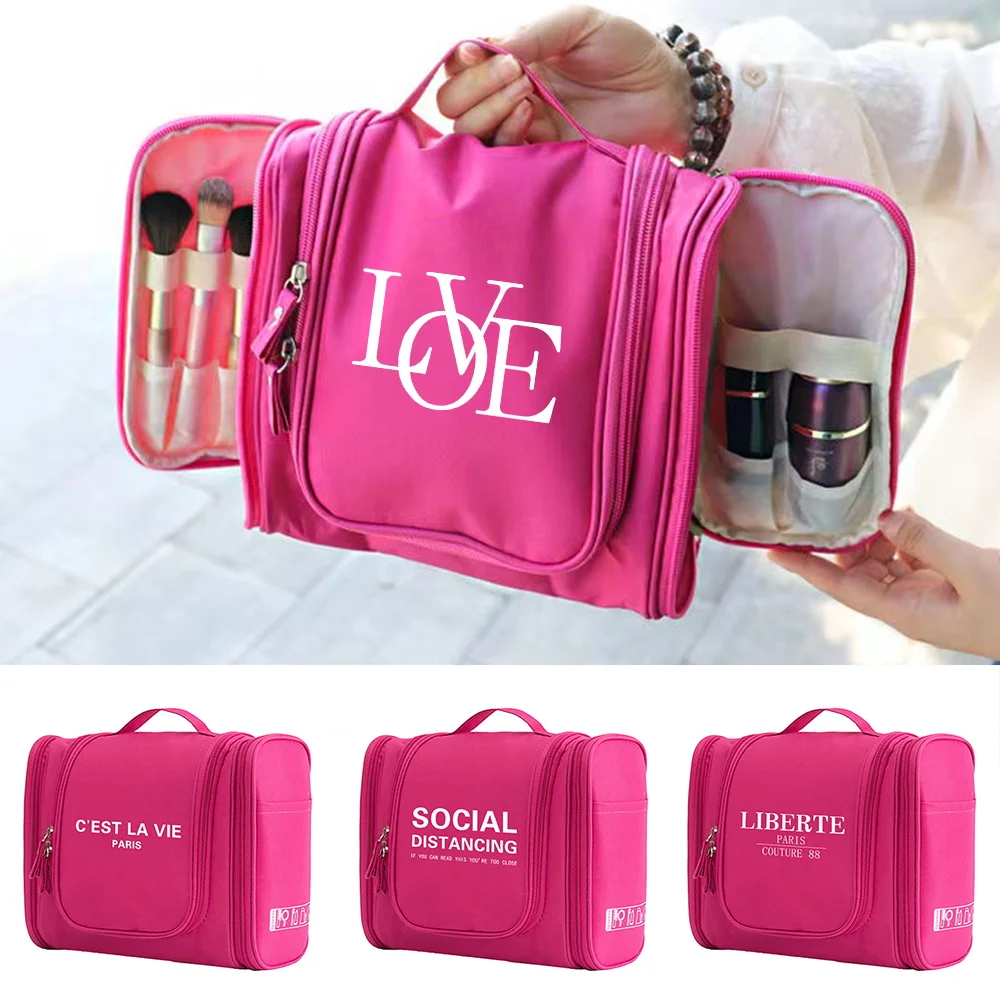 Hand Bag Make Up Case MakeUp Bag Hook Up Wash Pouch Cosmetic Bags 2023 Women New Travel Toiletry Accessory Organizer Text Print
Hand Bag Make Up Case MakeUp Bag Hook Up Wash Pouch Cosmetic Bags 2023 Women New Travel Toiletry Accessory Organizer Text Print