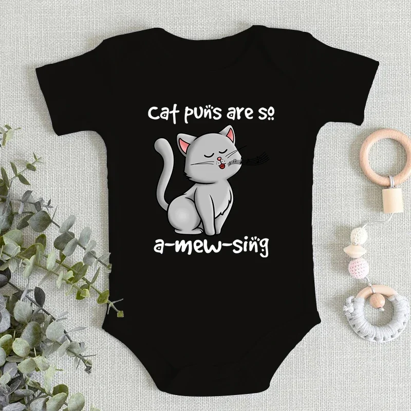 Animal Puns Baby Bodysuit Short Sleeve Cotton Newborn Clothes Cat Puns Are So A Mew Sing Print Infant Rompers Boy Girl Jumpsuit
Animal Puns Baby Bodysuit Short Sleeve Cotton Newborn Clothes Cat Puns Are So A Mew Sing Print Infant Rompers Boy Girl Jumpsuit