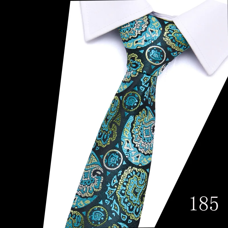 

Silk New Men'S Tie 7.5cm Blue Necktie Silk Gravatas For Men Paisley Floral Fit Wedding Workplace Slim For Men Fit Wedding