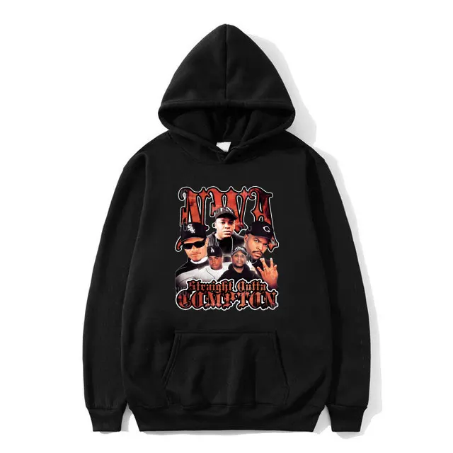 Rapper Ice Cube MC Ren Dr. Dre DJ Yella Eazy-E Print Hoodie Gangsta Rap N.W.A NWA Music Group Sweatshirt Men Hip Hop Tracksuit
Rapper Ice Cube MC Ren Dr. Dre DJ Yella Eazy-E Print Hoodie Gangsta Rap N.W.A NWA Music Group Sweatshirt Men Hip Hop Tracksuit