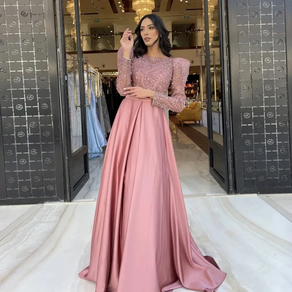 Exquisite Crystals Prom Dresses 2024 Satin A-Line Long Sleeves High Neck Tulle Lace Up Back Custom Made Evening Party Gowns New
Exquisite Crystals Prom Dresses 2024 Satin A-Line Long Sleeves High Neck Tulle Lace Up Back Custom Made Evening Party Gowns New
