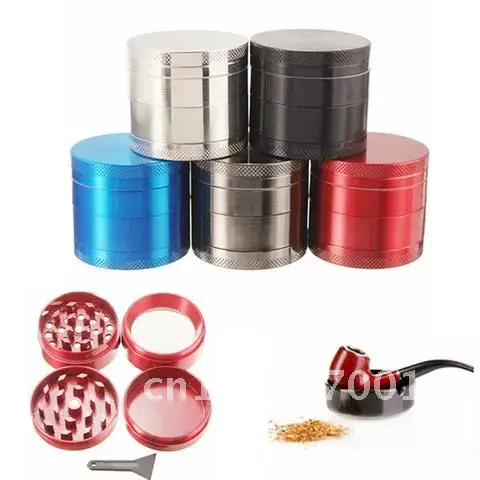 

Sale New 4-layer Aluminum Herb Herbal Tobacco Grinder Grinders Smoke Pipe Smoking Container Accessorie