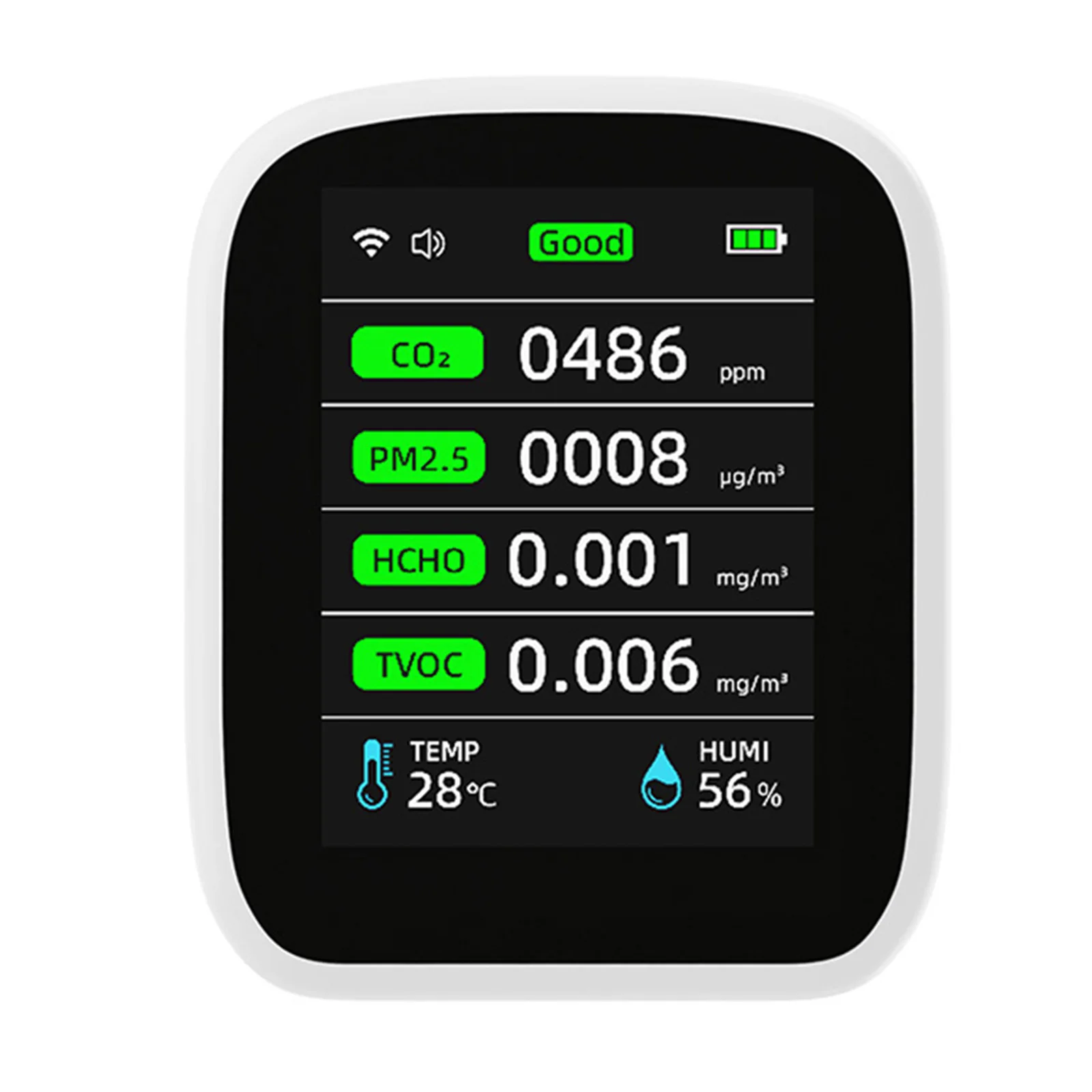 CO2 Air Monitor Detector 8-in-1 Indoor Air Quality Meter CO2 Detector WiFi Air Quality Monitor Tuya App PM2.5 Particle Sensor
CO2 Air Monitor Detector 8-in-1 Indoor Air Quality Meter CO2 Detector WiFi Air Quality Monitor Tuya App PM2.5 Particle Sensor