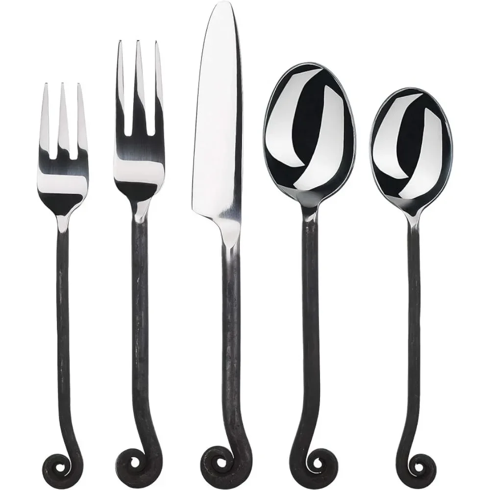 20-Piece Flatware Black Silverware Cutlery Kitchen Sets,Stainless Utensils Knife/Fork/Spoons,Dishwasher Safe Spoon Cutlery set
20-Piece Flatware Black Silverware Cutlery Kitchen Sets,Stainless Utensils Knife/Fork/Spoons,Dishwasher Safe Spoon Cutlery set