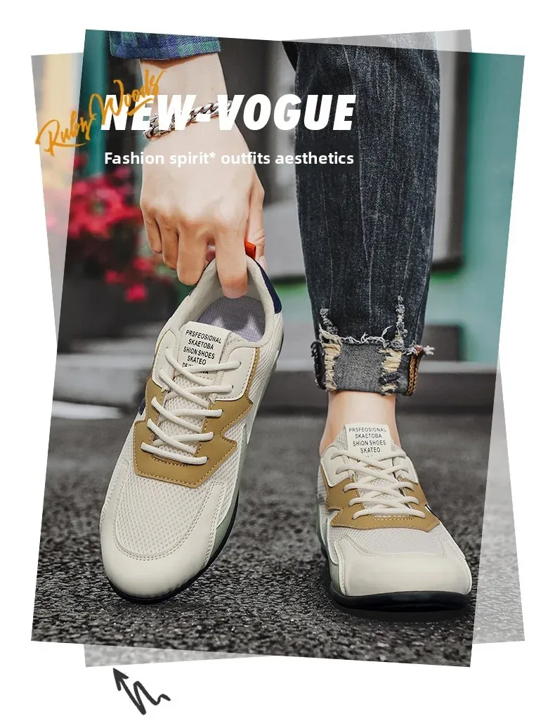 Men's Breathable Summer Sporty Casual Shoes Lightweight Versatile Soft Bottom Single Shoes PVC Outsole round Toe Non-Leather Men's Breathable Summer Sporty Casual Shoes Lightweight Versatile Soft Bottom Single Shoes PVC Outsole round Toe Non-Leather