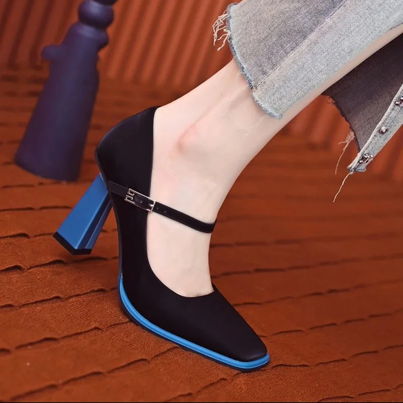 Новинка 2023, женские туфли-лодочки FHANCHU, Осенняя обувь на высоком каблуке, разные цвета, ремешок на щиколотке с пряжкой, черный, бежевый, зеленый, 34-39, Прямая поставка
Новинка 2023, женские туфли-лодочки FHANCHU, Осенняя обувь на высоком каблуке, разные цвета, ремешок на щиколотке с пряжкой, черный, бежевый, зеленый, 34-39, Прямая поставка