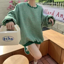 Fashion Houndstooth Round Neck Oversized Pullover Sweatshirts For Women Tide All-Match Casual Female Spring Autumn Chic Tops Ins
Fashion Houndstooth Round Neck Oversized Pullover Sweatshirts For Women Tide All-Match Casual Female Spring Autumn Chic Tops Ins
