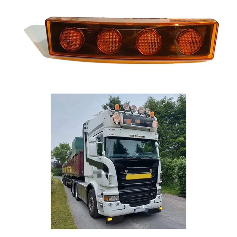 

1Pcs 24V LED Sunvisor Lamp Signal Light Top Lights For Scania Truck Series 1798980 1910437 Yellow