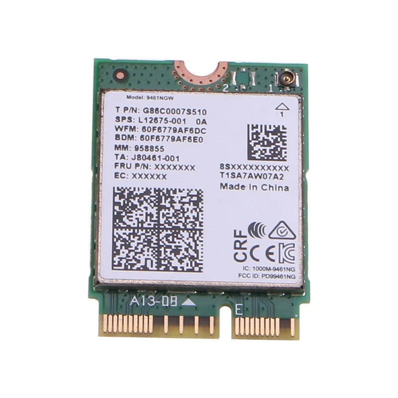 for Intel 9461NGW 802.11a/b/g/n,802.11ac Wifi Card Dual Band 2.4G/5g Card Bluetooth5.0-compatible 433M N2UB 
for Intel 9461NGW 802.11a/b/g/n,802.11ac Wifi Card Dual Band 2.4G/5g Card Bluetooth5.0-compatible 433M N2UB