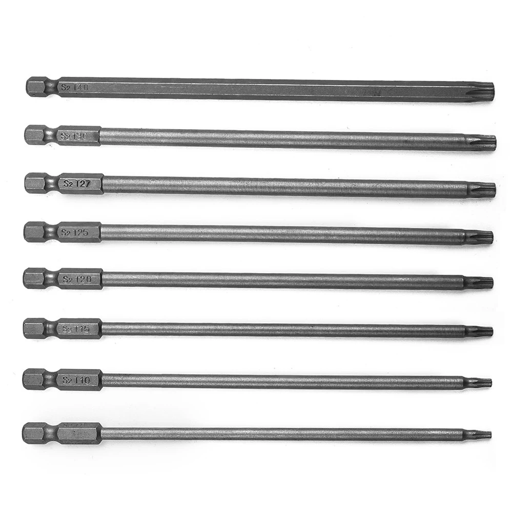 8Pcs Magnetic Torx Screwdriver Bit 150mm T8/T10/T15/T20/T25/T27/T30/T40 Head For Electric Driver Air Drill Power Tool Parts
8Pcs Magnetic Torx Screwdriver Bit 150mm T8/T10/T15/T20/T25/T27/T30/T40 Head For Electric Driver Air Drill Power Tool Parts
