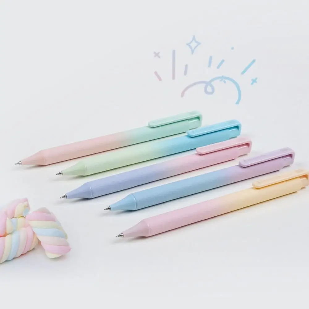 5 Pcs Smooth Writing Gel Ink Pens Cartoon Comfort Grip Gradient Color Signature Pen Quick Dry Black Ink Ballpoint Pen Office
5 Pcs Smooth Writing Gel Ink Pens Cartoon Comfort Grip Gradient Color Signature Pen Quick Dry Black Ink Ballpoint Pen Office