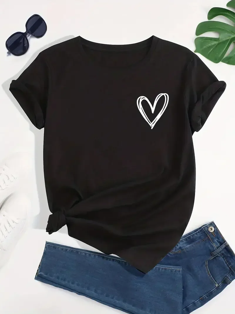 Love printed minimalist women's T-shirt casual versatile basic summer 2024 new minimalist short sleeved
Love printed minimalist women's T-shirt casual versatile basic summer 2024 new minimalist short sleeved