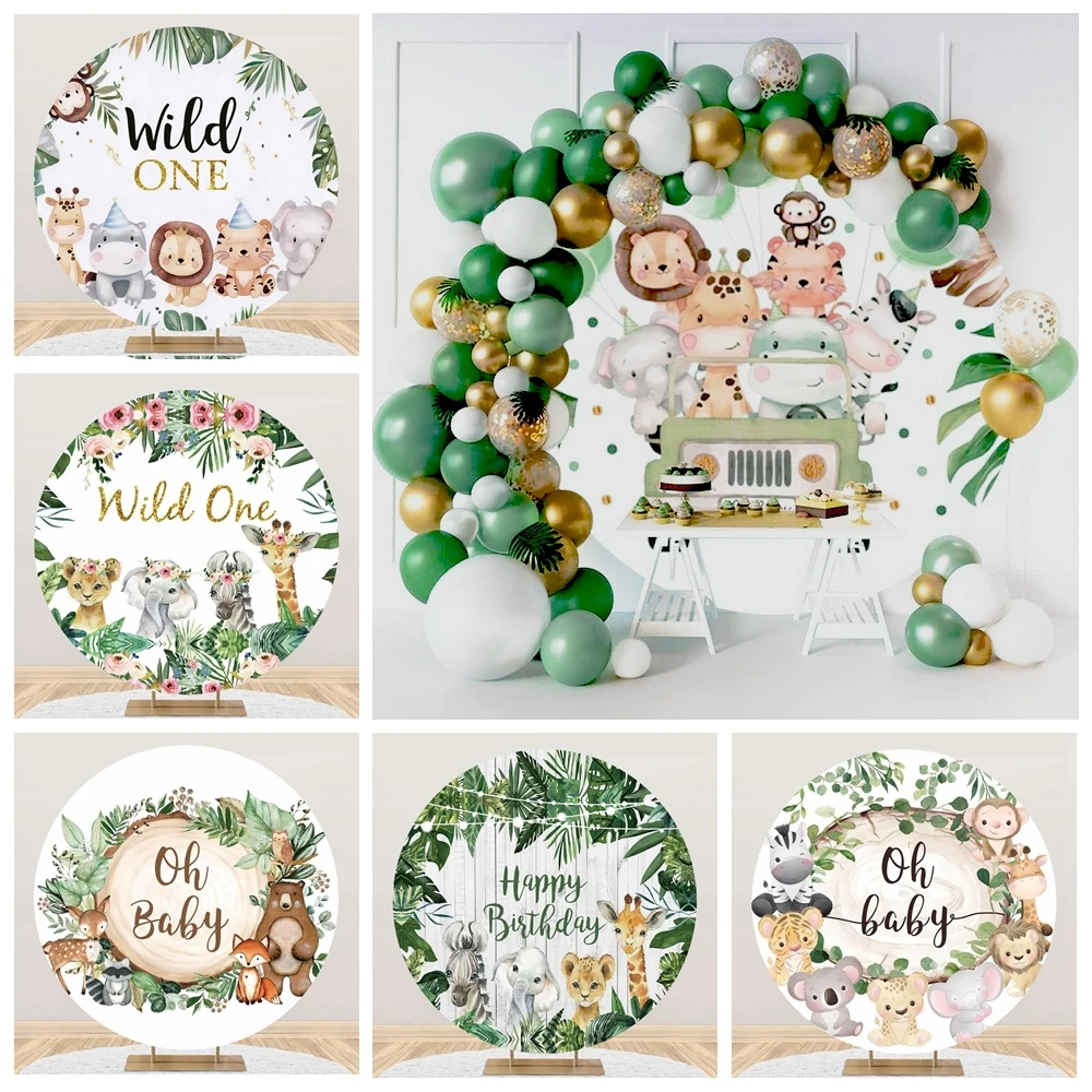 Safari Jungle Animals Oh Baby Round Backdrop Zoo Animals Tropical Leaves Baby Shower Birthday Customize Circle Photo Background
Safari Jungle Animals Oh Baby Round Backdrop Zoo Animals Tropical Leaves Baby Shower Birthday Customize Circle Photo Background