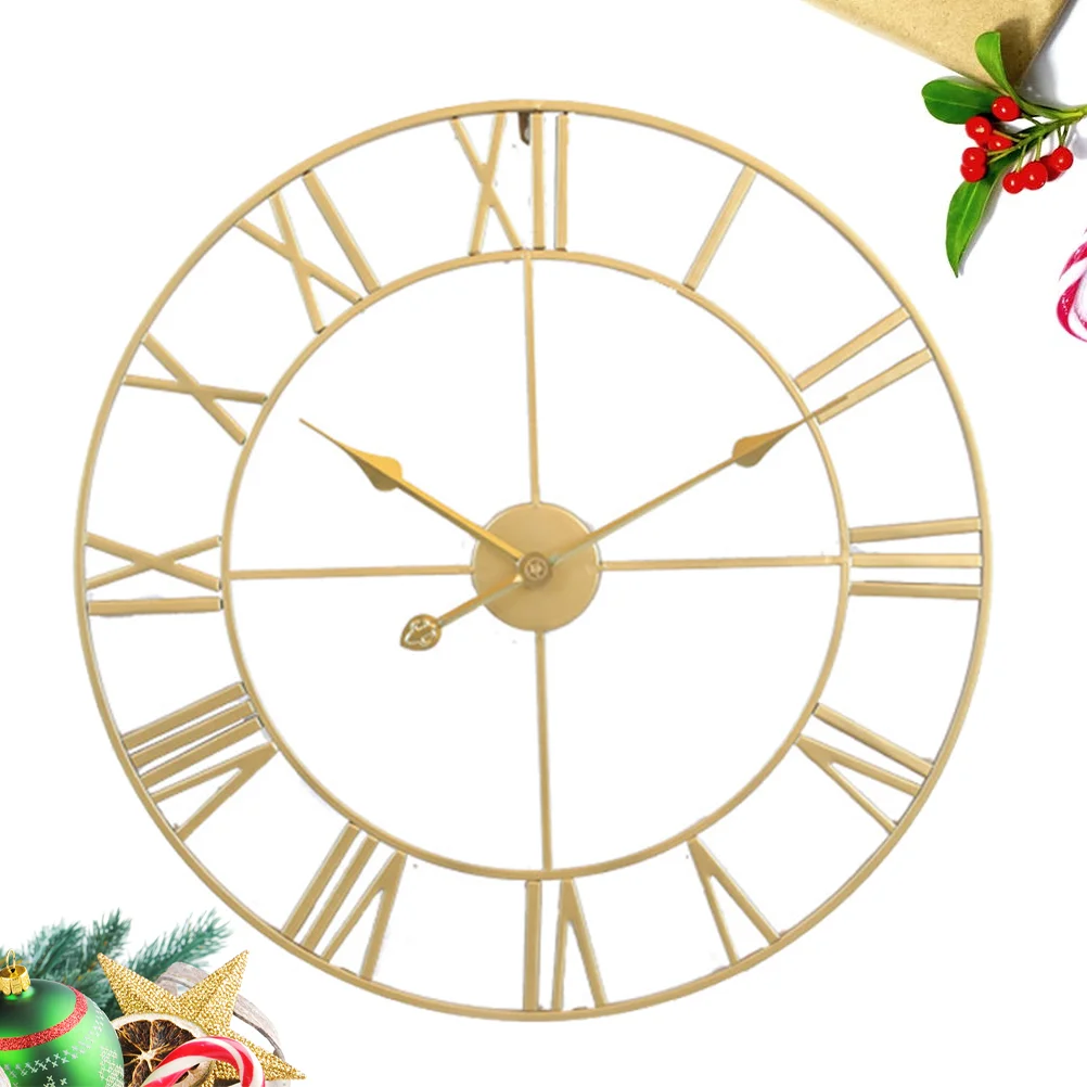 Iron Silent Wall Clock Simple Wall Clock Decor Home Decorative Wall Clock Living Room Wall Clock (Golden Embryo Black Stitches)
Iron Silent Wall Clock Simple Wall Clock Decor Home Decorative Wall Clock Living Room Wall Clock (Golden Embryo Black Stitches)