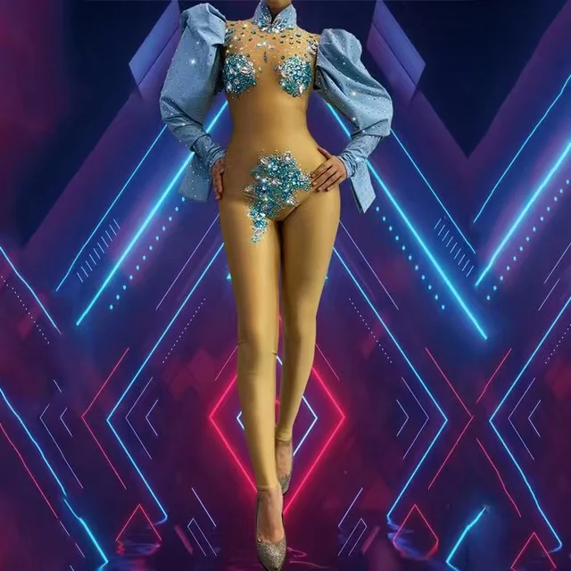 Women Evening Party Dresses Birthday Celebrate Outfit Jazz Dress Stage Costume Exaggerated Sleeves Rhinestone Jumpsuit
Women Evening Party Dresses Birthday Celebrate Outfit Jazz Dress Stage Costume Exaggerated Sleeves Rhinestone Jumpsuit