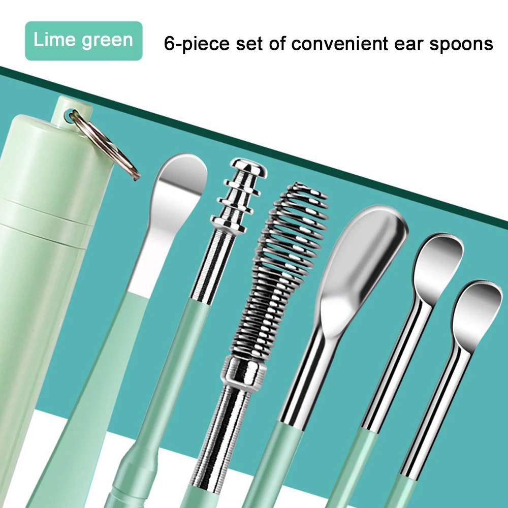 6pcs Portable Ear Scoop Dedicated Cleaner Earpick Ear Dirt Cleaning Professional Tool Personal Care Remover Leather Packaging
6pcs Portable Ear Scoop Dedicated Cleaner Earpick Ear Dirt Cleaning Professional Tool Personal Care Remover Leather Packaging