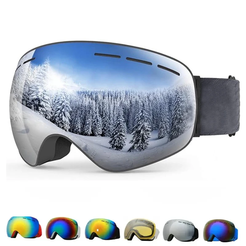 

Winter New Ski Goggles Men Women Double Layers Anti-Fog Big Ski UV400 Glasses Protection Skiing Snow Snowboard Goggles