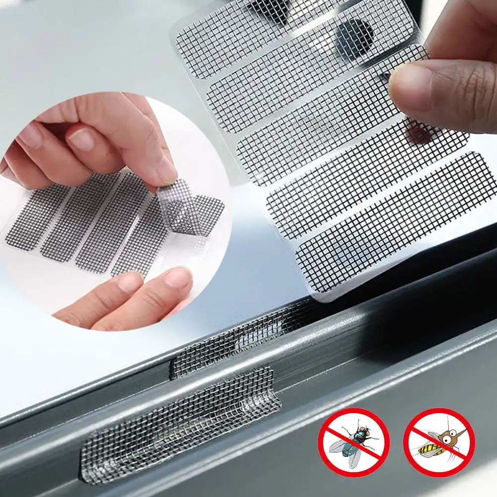 

6/10/25/50pcs Adhesive Fix Net Window Home Anti Mosquito Fly Bug Insect Repair Screen Wall Patch Stickers Mesh Window Screen