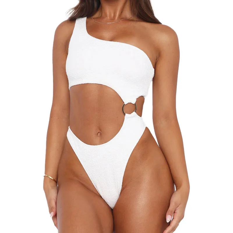 New summer swimsuit European and American solid color one-piece swimsuit female waist single shoulder strap ins style swimsuit
New summer swimsuit European and American solid color one-piece swimsuit female waist single shoulder strap ins style swimsuit