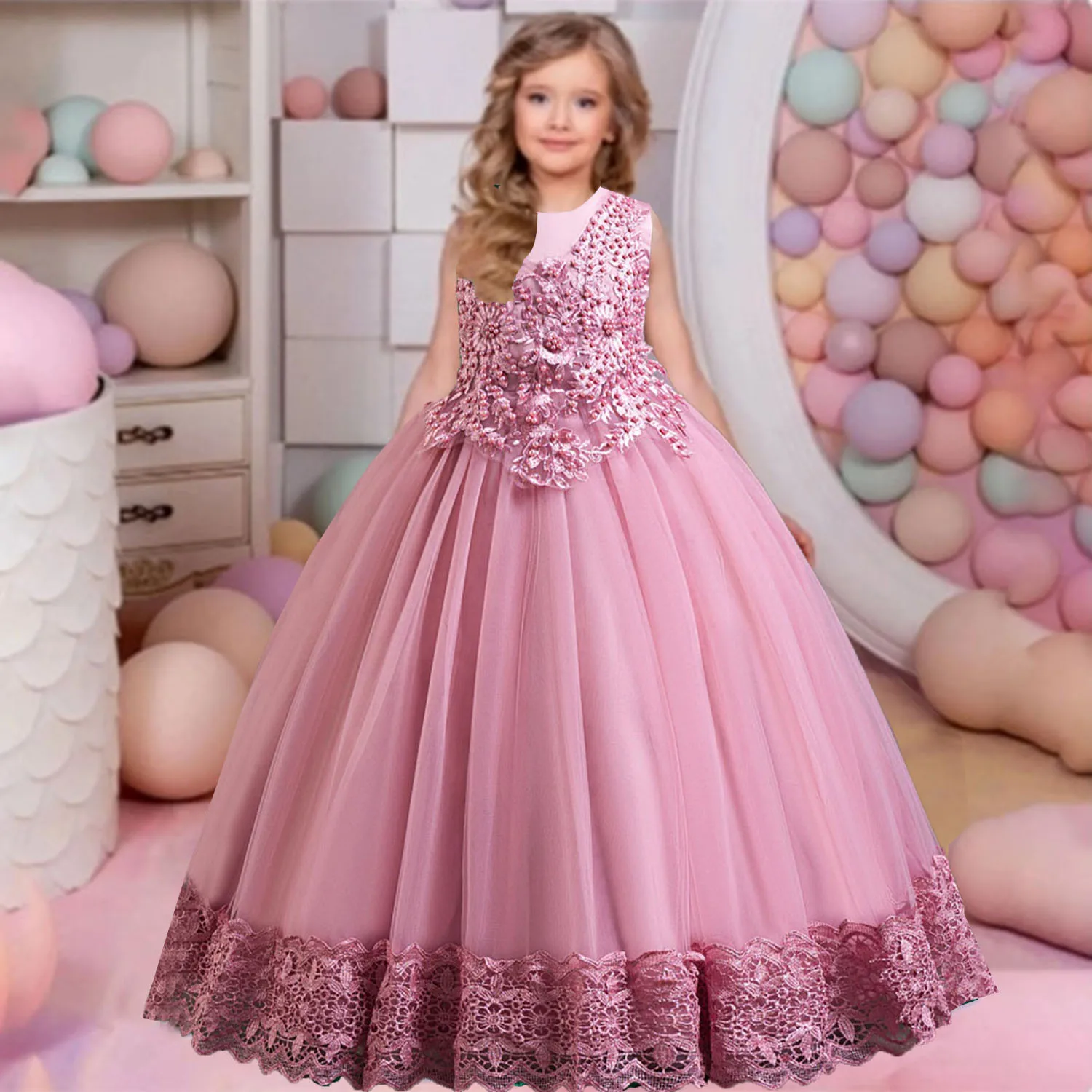 4-10 Years Little Big Girls Lace Embroidered Flower Girl Birthday Party Formal Pageant Performance Dress
4-10 Years Little Big Girls Lace Embroidered Flower Girl Birthday Party Formal Pageant Performance Dress