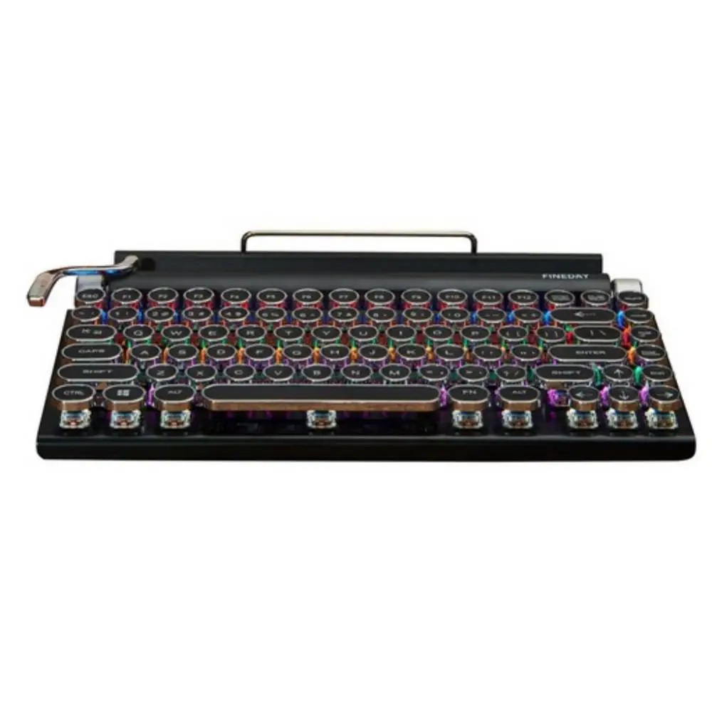 

Keys Gaming Keyboards Teclado Mecânico Wireless RGB Teclado Dot Retro Keyboard Typewriter Keyboard Teclado Gamer For PC