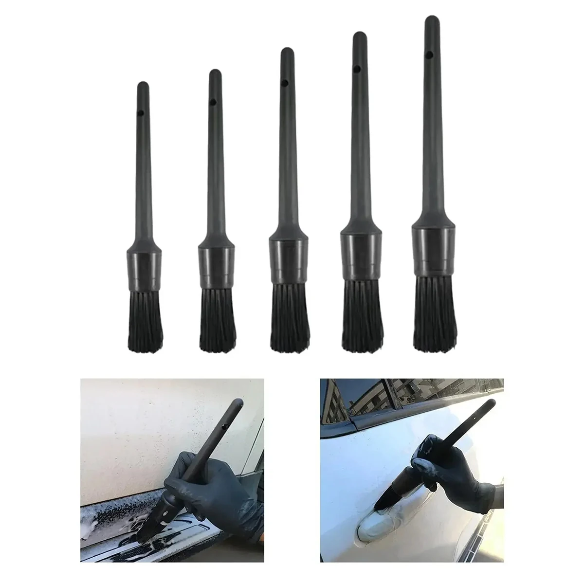 

5pcs Car Detailing Brush Set Car Dashboard Air Conditioner Bumper Air Vent Wheel Brushes For Car Interior Cleaning Tools