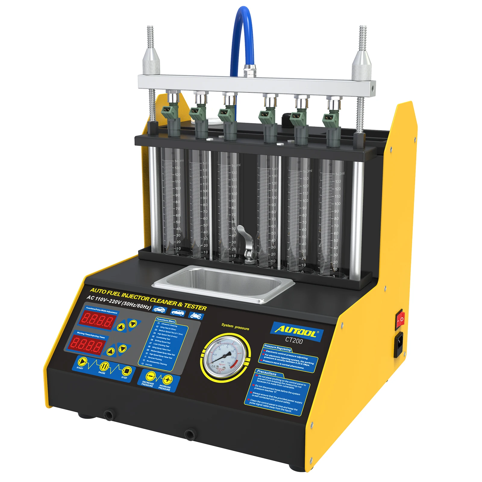 Autool CT-200 Automotive Fuel Injection Systems Cleaning Tools CT200 Fuel Injector Cleaner and Tester 110V /220V
Autool CT-200 Automotive Fuel Injection Systems Cleaning Tools CT200 Fuel Injector Cleaner and Tester 110V /220V