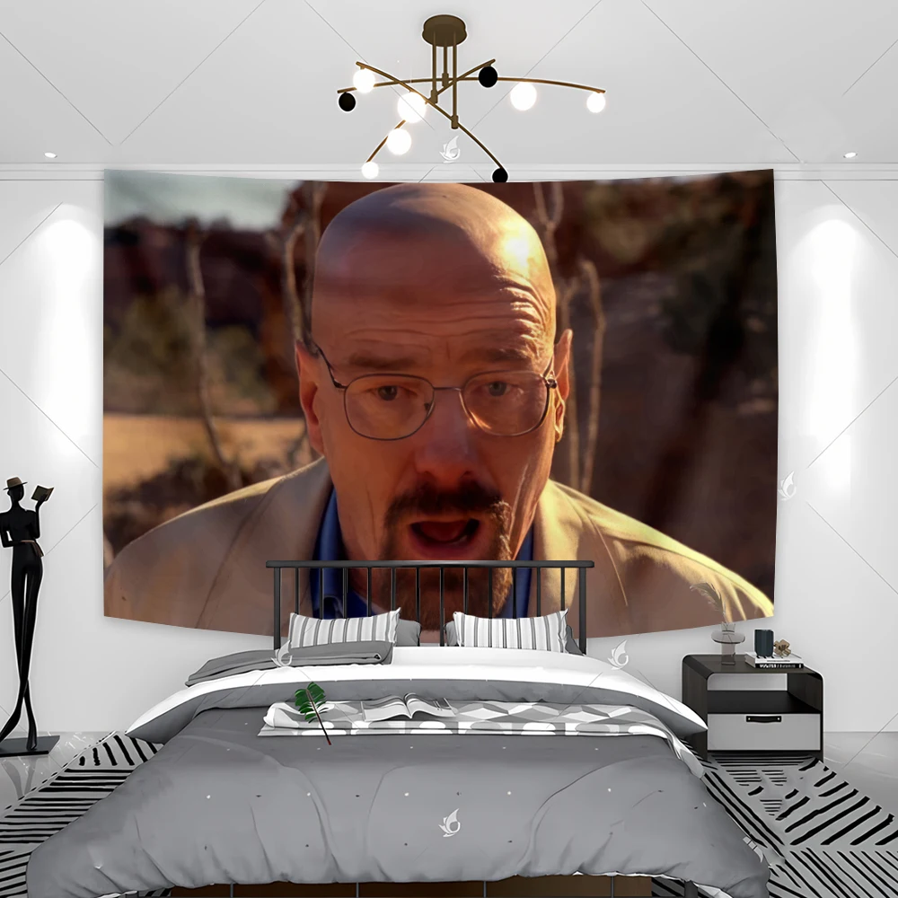 

90x150cm Walter White Breaking Bad Tapestry Wall Hanging Hippie Polyester Tapestries INS Throw Rug Blanket Dorm Decor Y