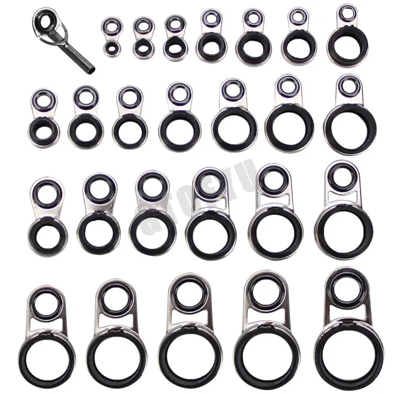 

2mm-12mm all set Diameter Rock Fishing Rod Guides Ring Repair Multiple Sizes Sea Fishing Rod Guide Rings rocky rod wire loop