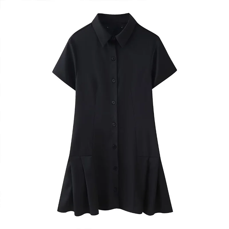 2024 Summer Shirt Style Dresses Women's New Fashion Casual Single Breasted Dresses Elegant Girls Short Sleeve Party Dresses
2024 Summer Shirt Style Dresses Women's New Fashion Casual Single Breasted Dresses Elegant Girls Short Sleeve Party Dresses