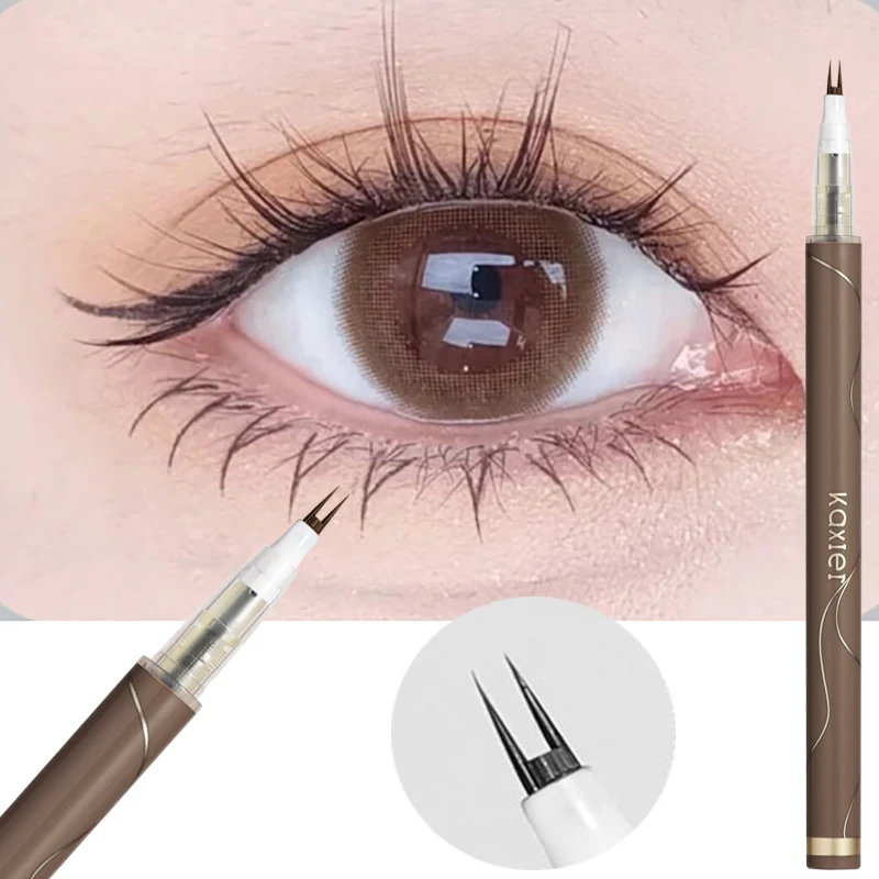 

Ultra-thin 2 Fork Tip Liquid Eyeliner Lower Eyelash Pen Makeup Quick Dry Smooth Eye Liner 2 Point Eyebrow Tattoo Pencil Cosmetic