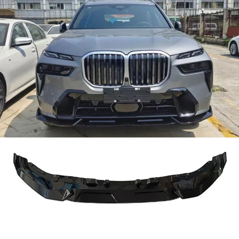 

For BMW G07 X7 LCI 2023 Car Front Bumper Splitter Lip Spoiler Diffuser Guard Cover Body Kits Carbon Fiber Look