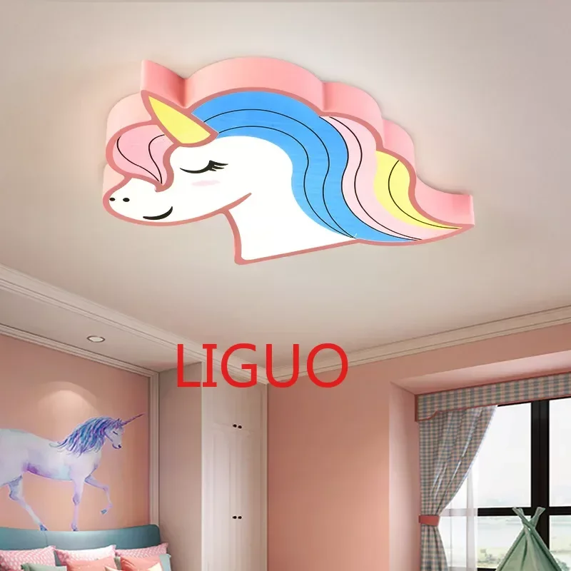 

Children's Room Light Pink Pony POLA Led Ceiling Light Boys and Girls Room Bedroom Light