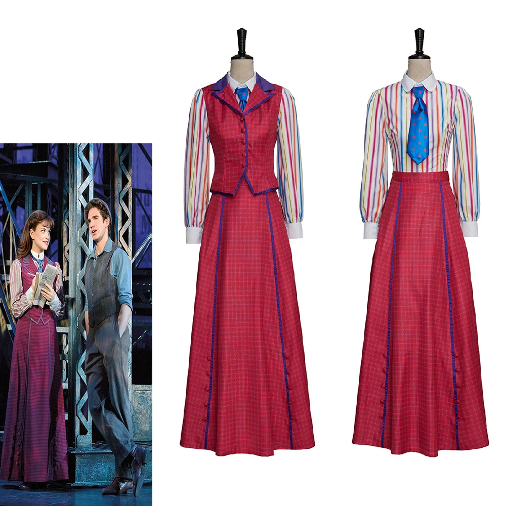 Musical Newsies Katherine Plumber Cosplay Costume Women's Vintage Uniform Shirt Dress Suits 1900s Theatre Broadway Outfits
Musical Newsies Katherine Plumber Cosplay Costume Women's Vintage Uniform Shirt Dress Suits 1900s Theatre Broadway Outfits