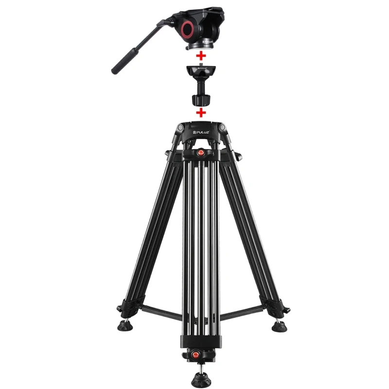 PULUZ Tripod + Bowl Adapter + Black Fluid Drag Head Professional Heavy Duty Video Camcorder Aluminum Alloy Tripod Mount
PULUZ Tripod + Bowl Adapter + Black Fluid Drag Head Professional Heavy Duty Video Camcorder Aluminum Alloy Tripod Mount