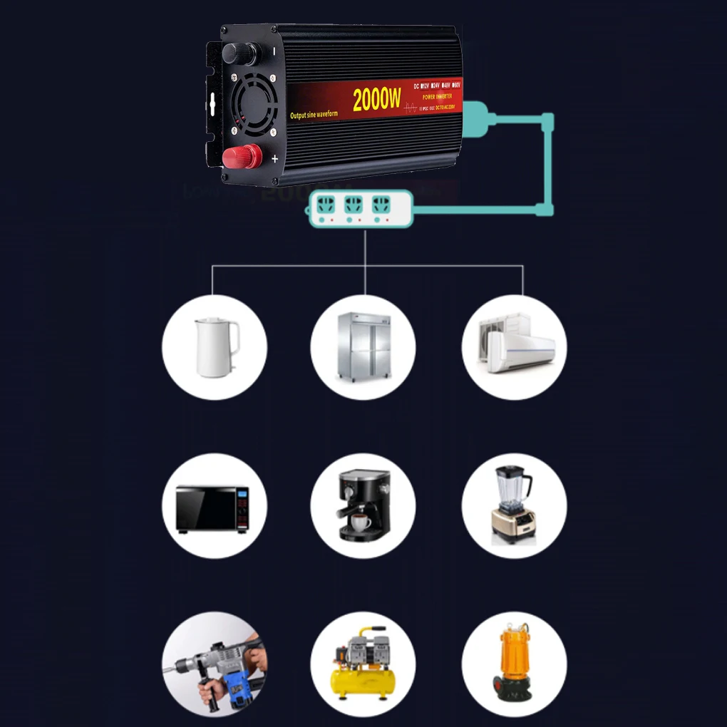 Universal High Power Car Inverter Vehicle Water Heater Voltage Converter Regulator Traveling Automotive 5000W 24V
Universal High Power Car Inverter Vehicle Water Heater Voltage Converter Regulator Traveling Automotive 5000W 24V