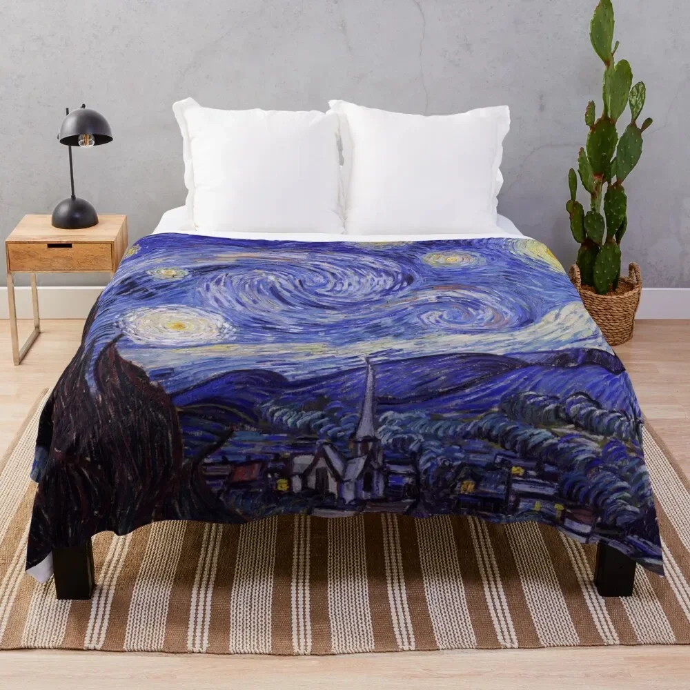 

Vincent Van Gogh Starry Night Throw Blanket For Sofa Thin Heavy for winter Blankets