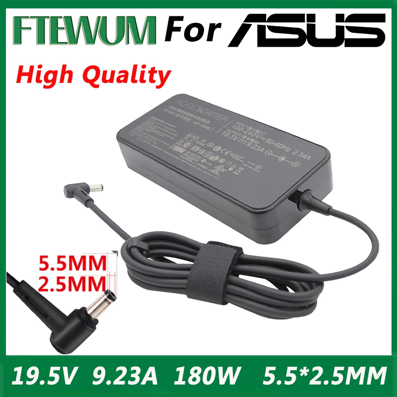

Laptop Adapter 19.5V 9.23A 180W 5.5*2.5mm AC Power Charger ADP-180MB F for Asus ROG G75VW GL502VT G750JMN FX60V GFX72 Gaming