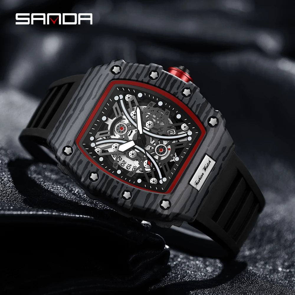 

Fashion Sanda Top Brand Luxury Men's Watches Sport Military 30m Silicon Waterproof Quartz Watch For Male Clock Relogio Masculino